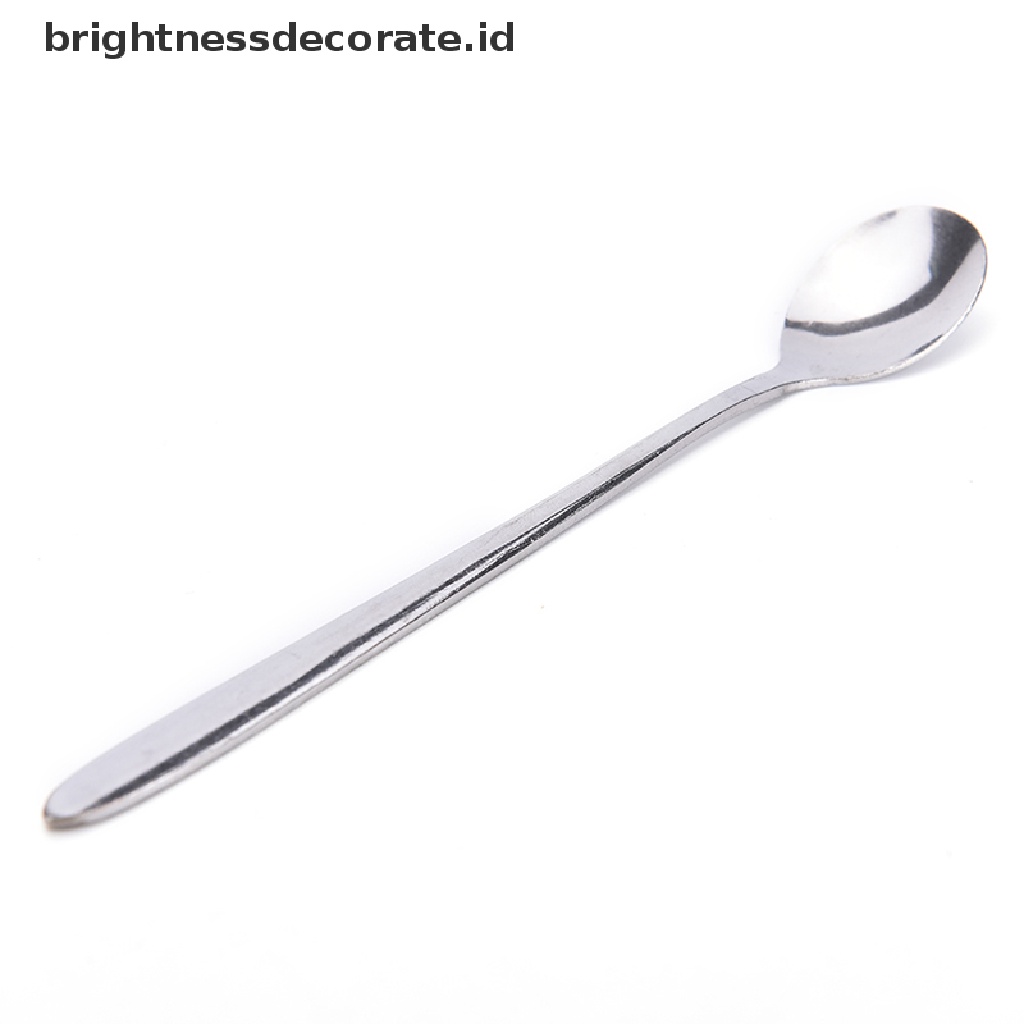 Sendok Es Krim / Teh / Kopi Bahan Stainless Steel Dengan Gagang Panjang 16cm