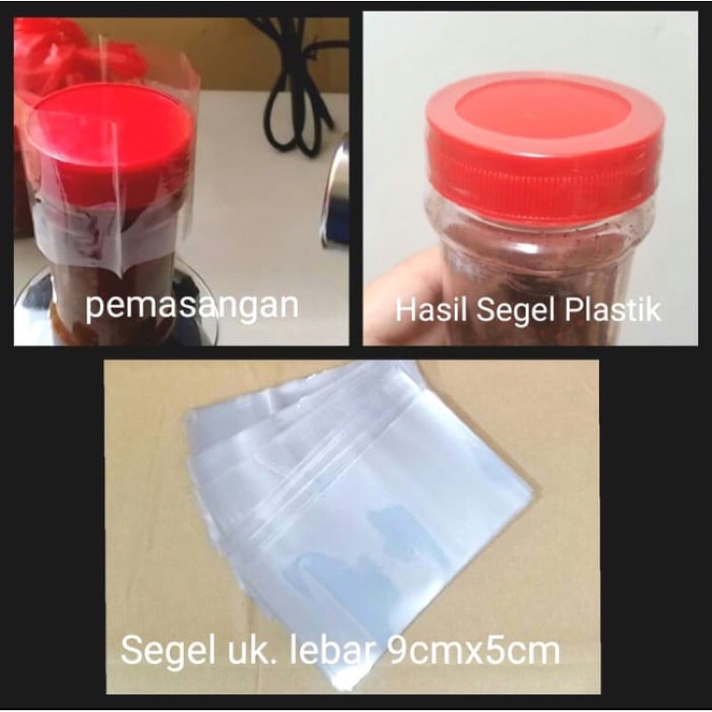 segel botol plastik/plastik segel botol sambal 150ml plastik film shrink