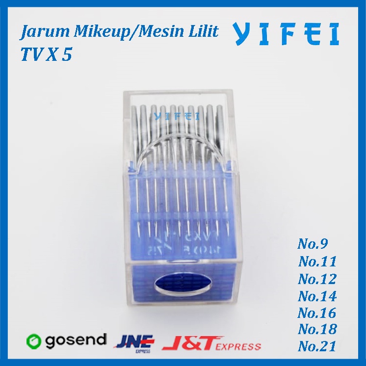 Jarum Mesin Mikeup Lilit DALI TVX5 No#9#11#12#14#16#18#21 - 9