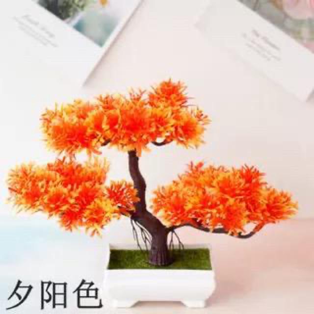 TIB / COD-P2035/Bunga Plastik/Bunga tanaman Dekorasi-Orange