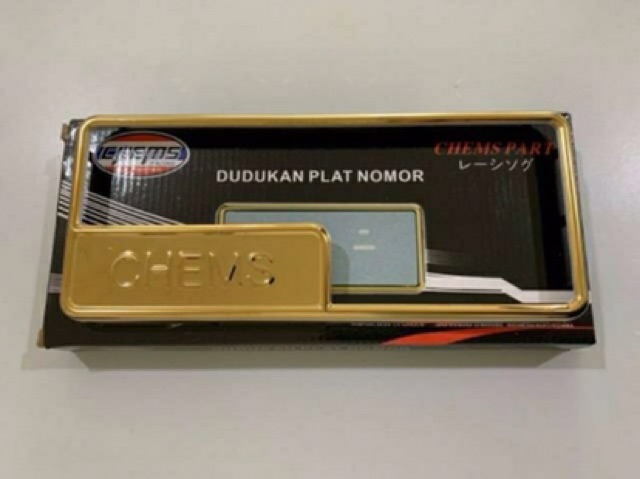 BINGKAI PLAT NOMOR TWOTONE SNI DUDUKAN PLAT NOMOR GOLD SNI SET DEPAN BELAKANG UNIVERSAL