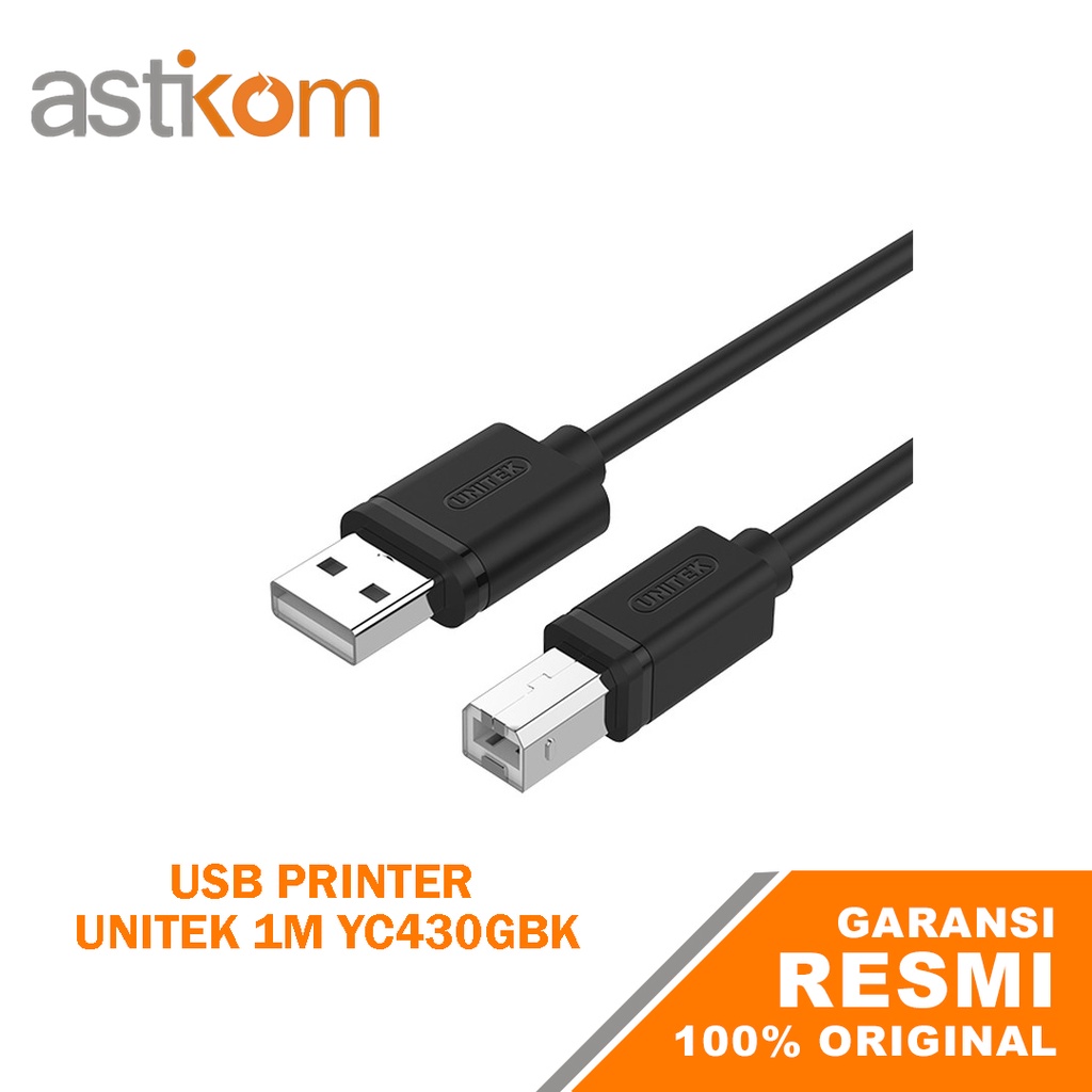 Kabel USB Printer Unitek 1M YC430GBK USB Printer 1 Meter