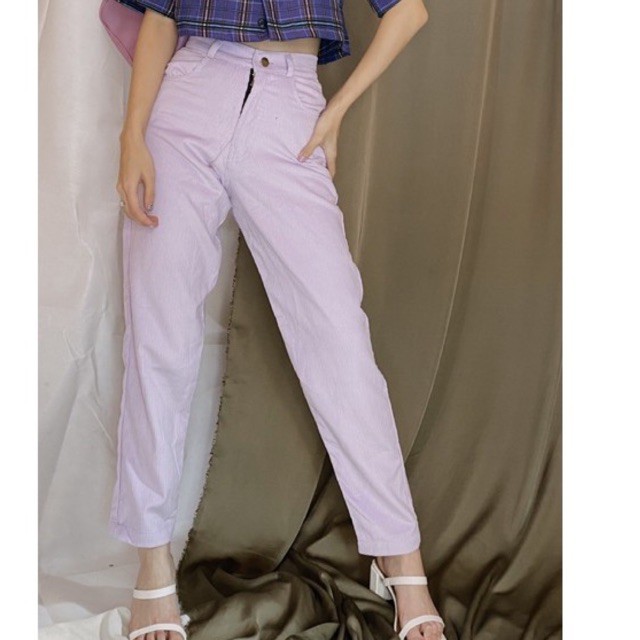 basic lilac corduroy pants