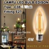 Lampu Filamen LED Model Lombok E14 / E27 4Watt