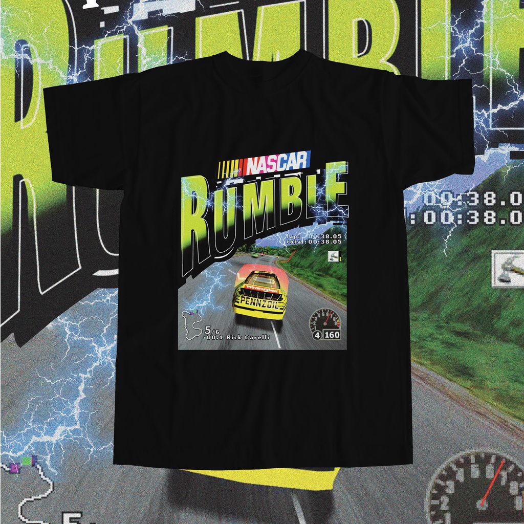 Nostalgila Merch | Tshirt NASCAR | kaos NASCAR RUMBLE | kaos NASCAR Vintage Tee | Kaos RAPTEE Oversi