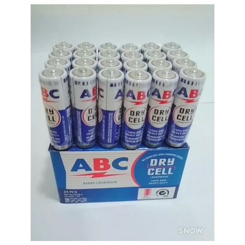 Batu Baterai ABC Kecil harga satu dos