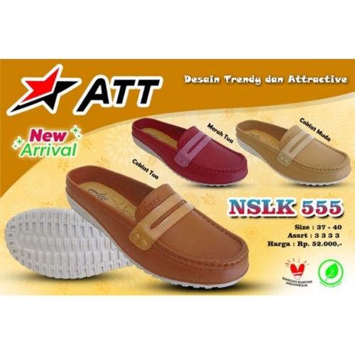 sogo ATT NSLK &amp; SLKN Sepatu Sandal Karet Slip On Sepatu Cewek Anti Air Empuk Tidak Lecet Ringan