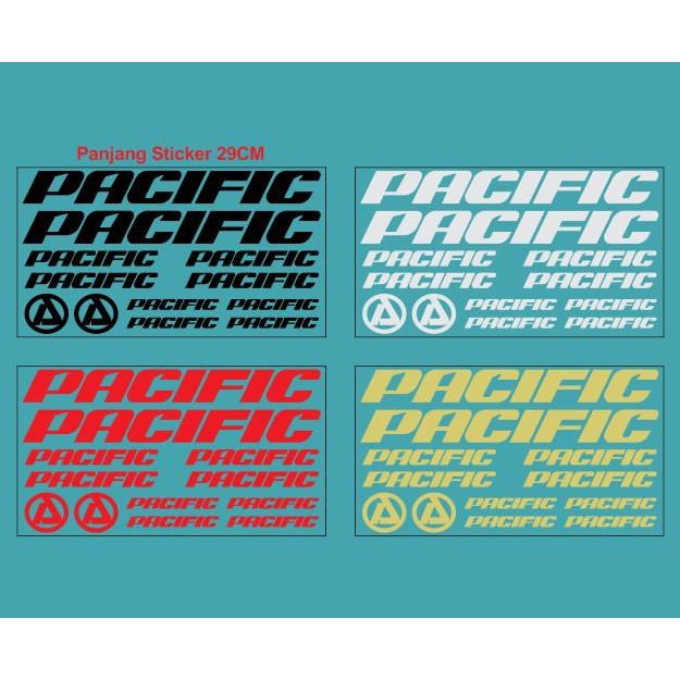 Cutting Sticker Pacific Roadbike 29cm Sepeda Bike MTB dll
