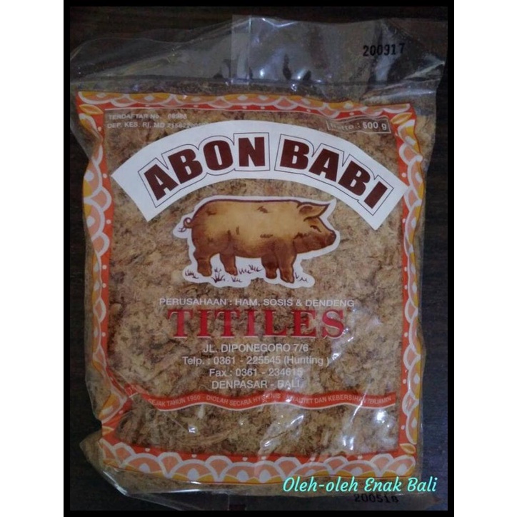 

DISKON TERBATAS !!! ABON BABI TITILES 500GR TERLARIS