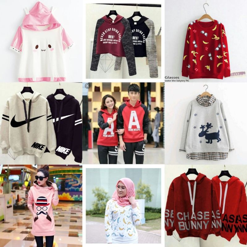Cuci gudang sale aneka sweater baju remaja jakeet hoodie trendy agrabutik murah gb