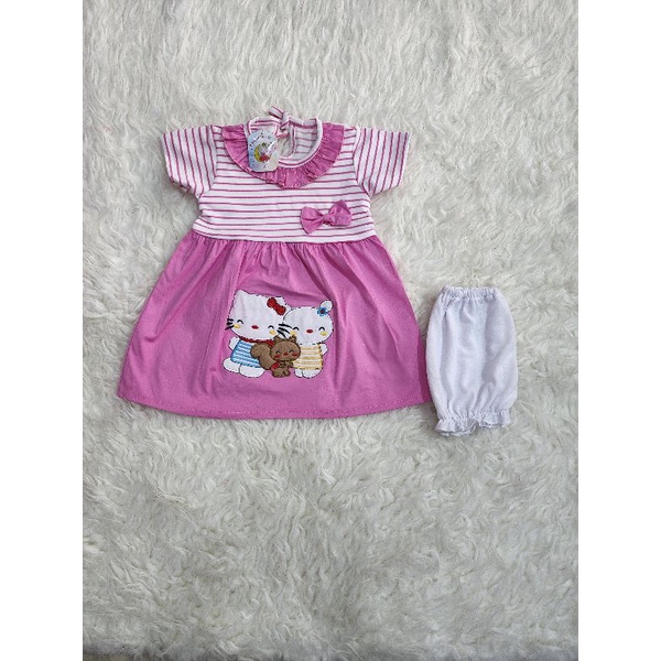 baju bayi perempuan dress hellokitty pita jghs9