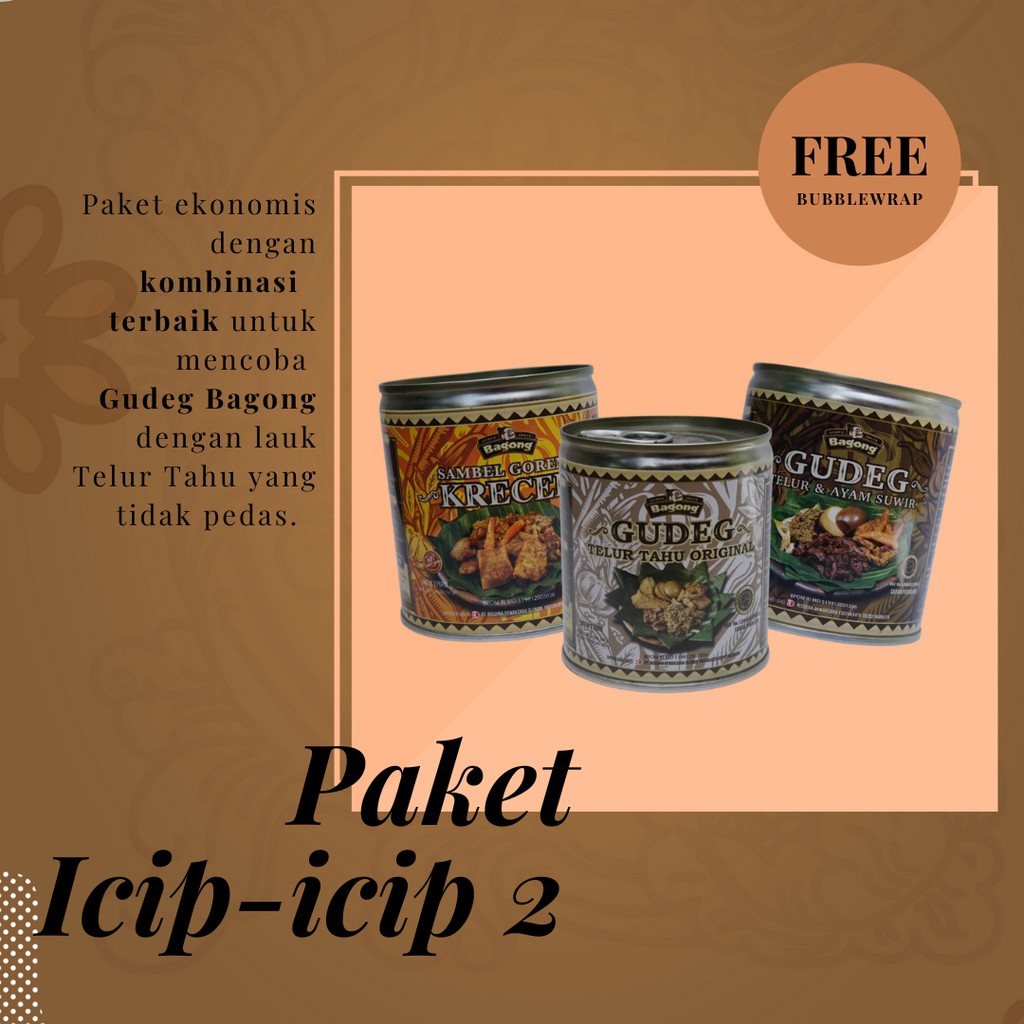 

Gudeg Bagong PAKET ICIP-ICIP 2 FREE BUBBLE WARP