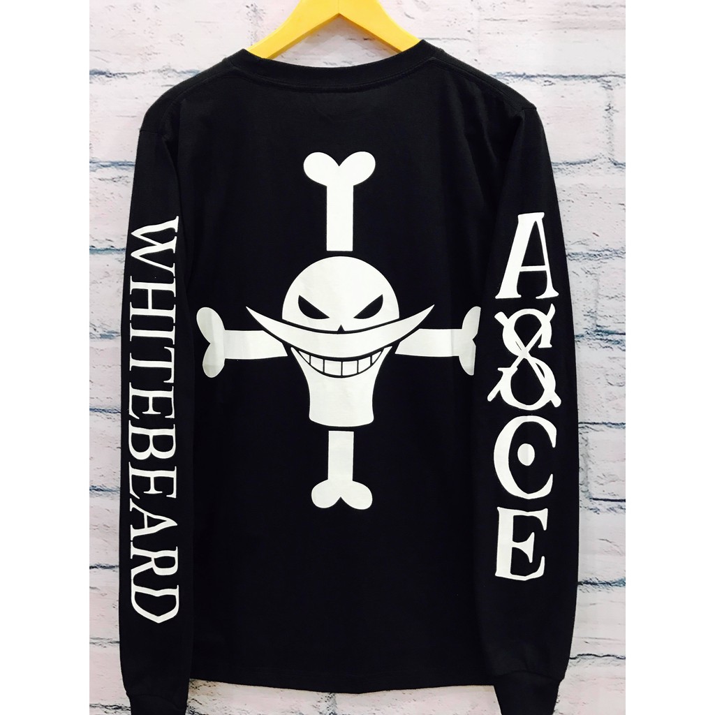 Longsleeve ASCE Onepiece Black Hiken No Ace Mugiwara