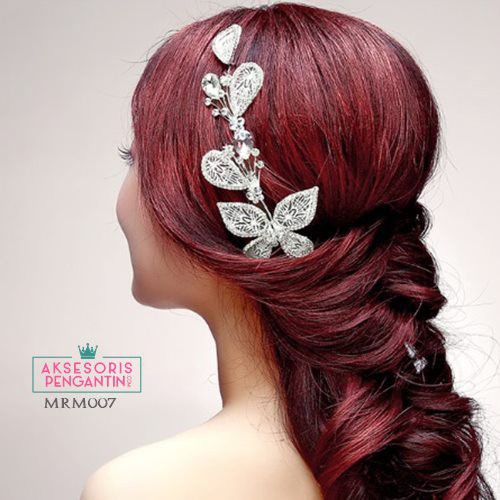 Tiara Pengantin Kupu Aksesoris Rambut Pengantin Wanita Mrm007