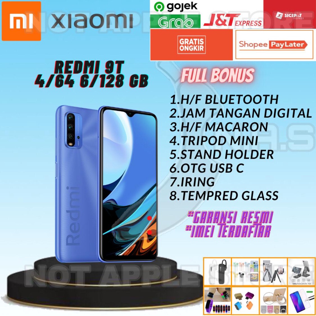 XIAOMI REDMI 9T RAM 4/64GB 6/128GB NEW BARU GARANSI RESMI