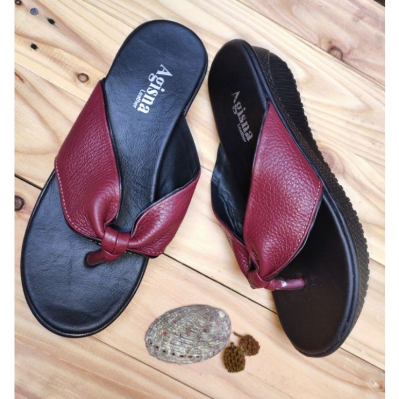 Sandal kulit wanita - Sandal Garut ORI - Sandal kulit wedges- Sandal garut