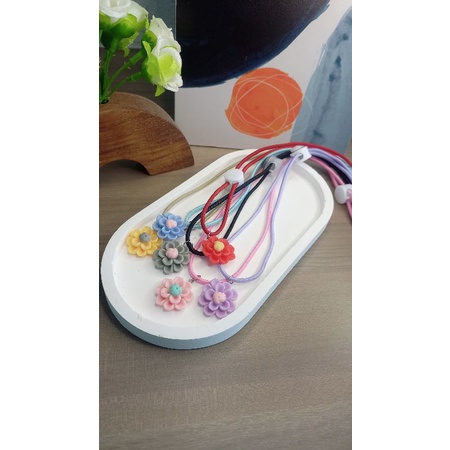 Kalung masker 2in1 bunga clay / strap mask 2in1 charm flower