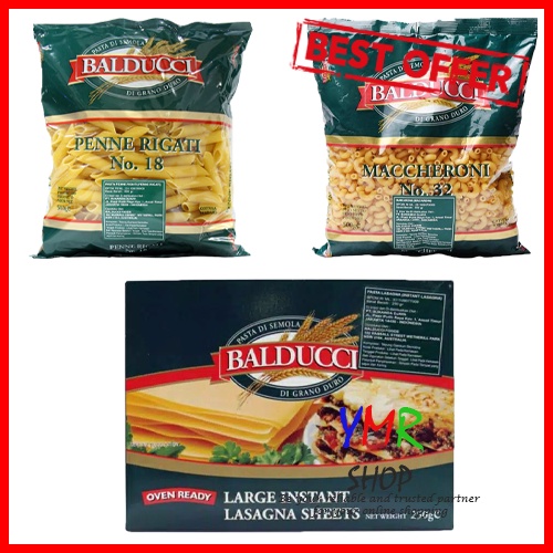 Balducci Kulit Lasagna Pasta Instant 250Gr / Penne 500Gr / Macaroni 500Gr Import