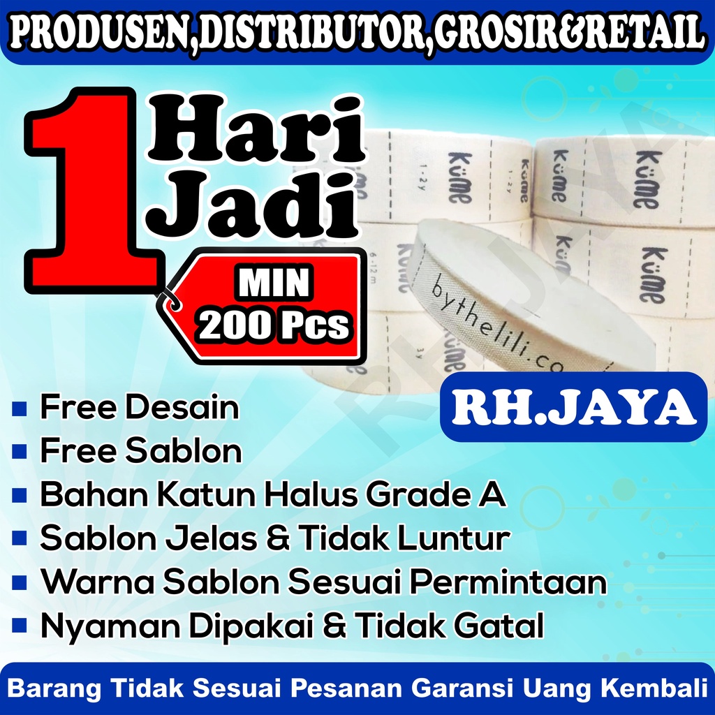 

LABEL BAJU / LABEL HIJAB FREE desain Bahan Katun Halus