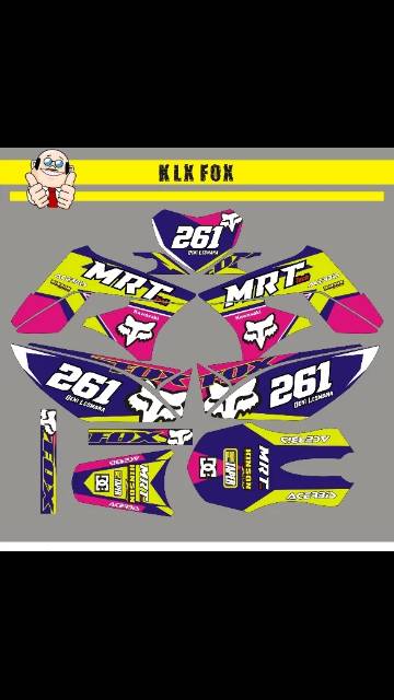 DECAL STIKER KLX CUSTUM BISA UNTUK SEMUA MOTOR TRAIL