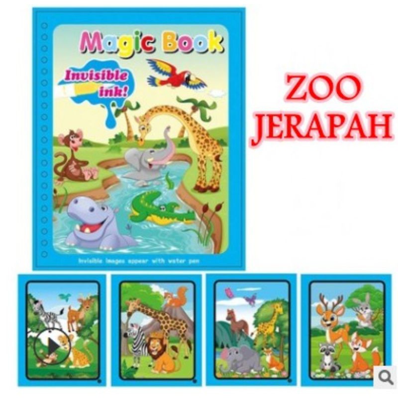 LYSASHOP - MAGIC WATER BOOK / BUKU AJAIB MEWARNAI ANAK GAMBAR MAINAN EDUKASI ANAK-7