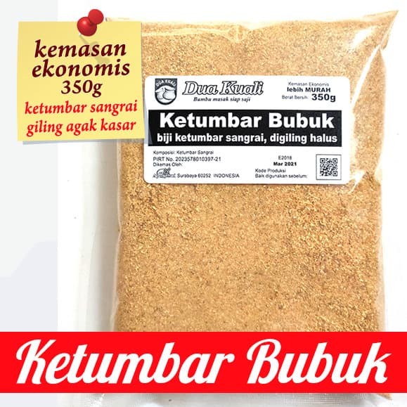 

Ketumbar Sangrai Bubuk- kemasan ekonomis 350g lebih HARUM dan GURIH
