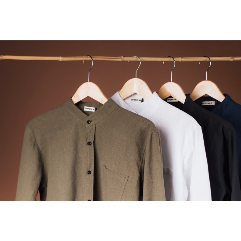 Kemeja Linen Pria Lengan Panjang