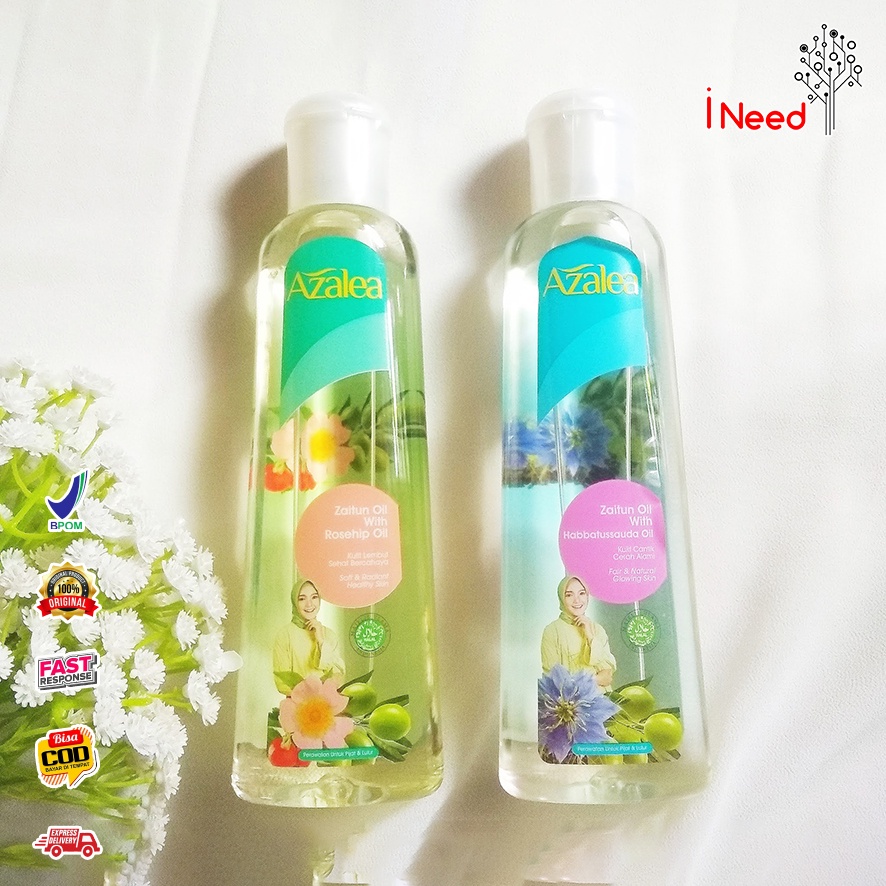 (INEED) AZALEA Zaitun Oil with Rosehip Oil / Habbatussauda / Deep Hydration Rose Water 75ml 150ml