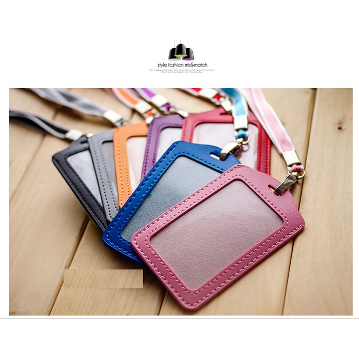 

NAME TAG kulit pu. GANTUNGAN ID CARD, KALUNG ID CARD WATERPROOF