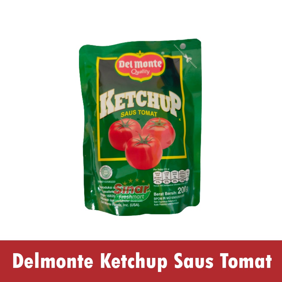 

[SINAR.FRESHMART] DELMONTE KETCHUP TOMATO / SAUS SAMBAL TOMAT [200gr]