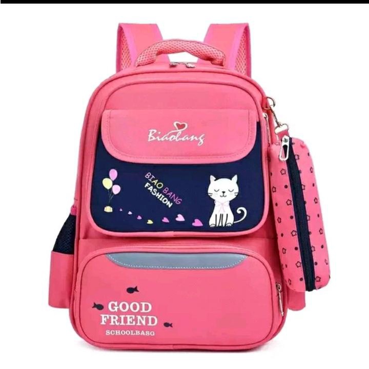 Tas Sekolah Untuk Anak Perempuan Tk Sd Smp Model Cat White Free Tempat Pencil