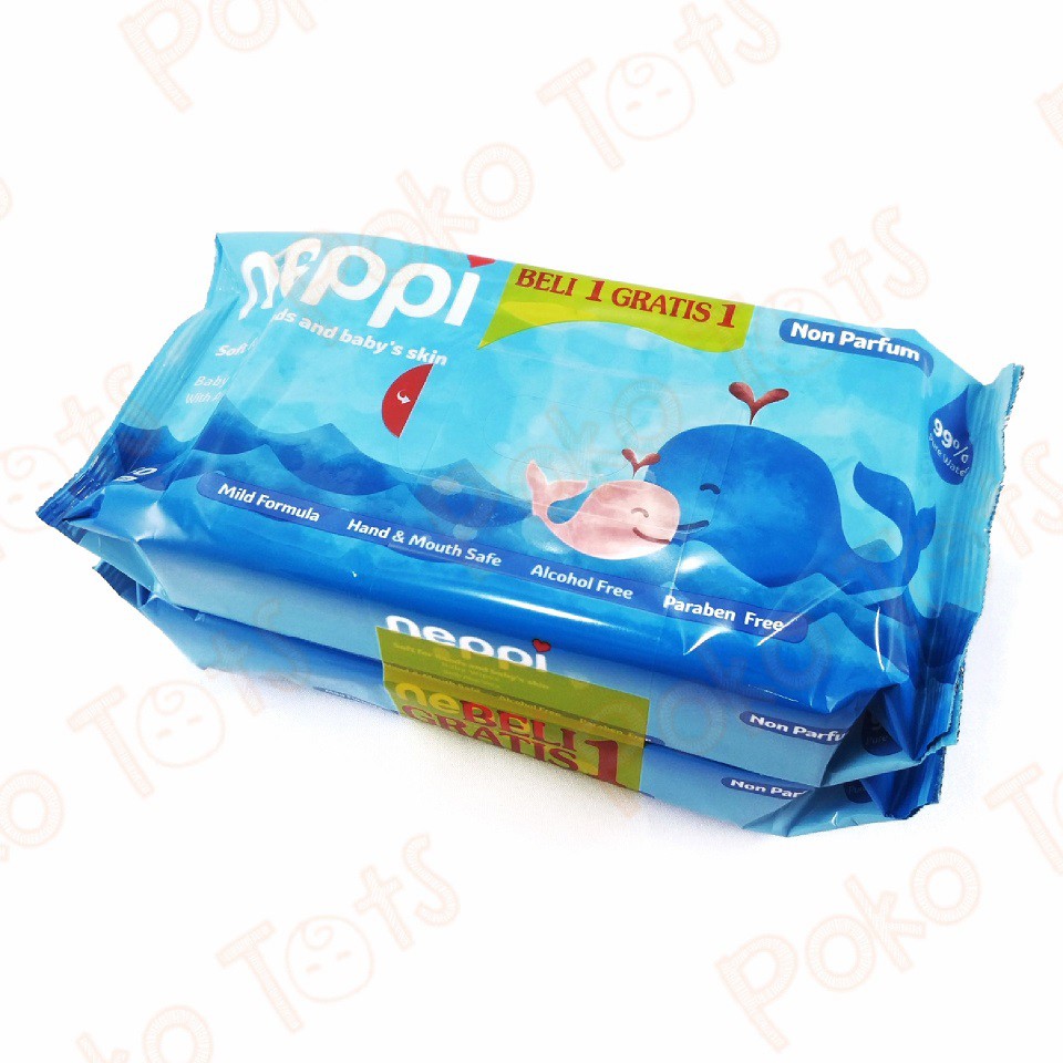 Neppi Baby Wipes Wet Tissue Tisu Basah Bayi NON PARFUM Kemasan Baru