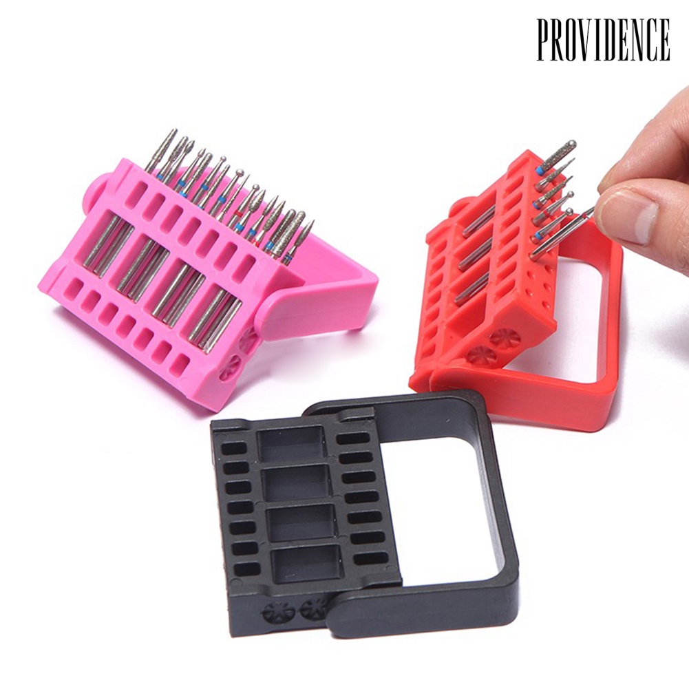 Providence 16 Holes Nail Polishing Drill Bit Holder Sanding Head Display Stand Storage Rack