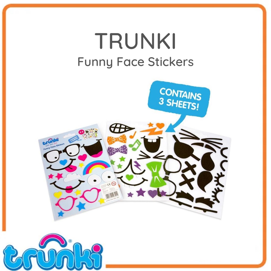 

Trunki Funny Face Stickers / Stiker Lucu Koper Anak