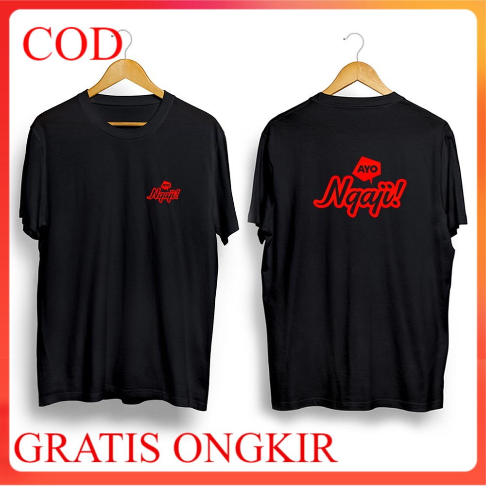 Baju Kaos Dakwah Distro Islami Pria Santri Salafy Islam kaos distro atasan pria kata keren ayo ngaji