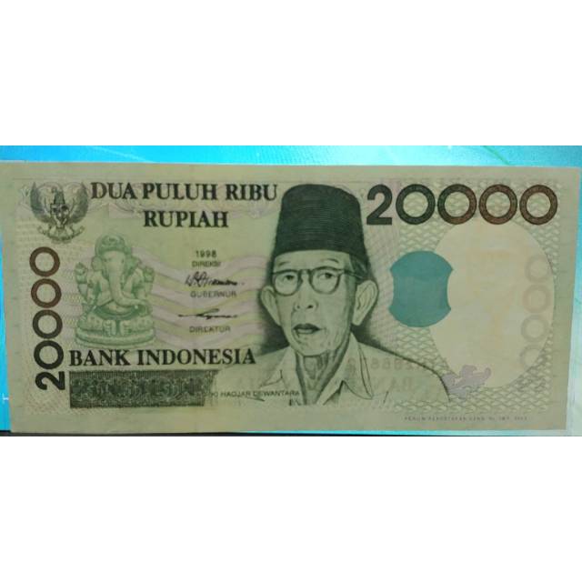 Uang 20.000 Indonesia Ki Hadjar Dewantara 1998