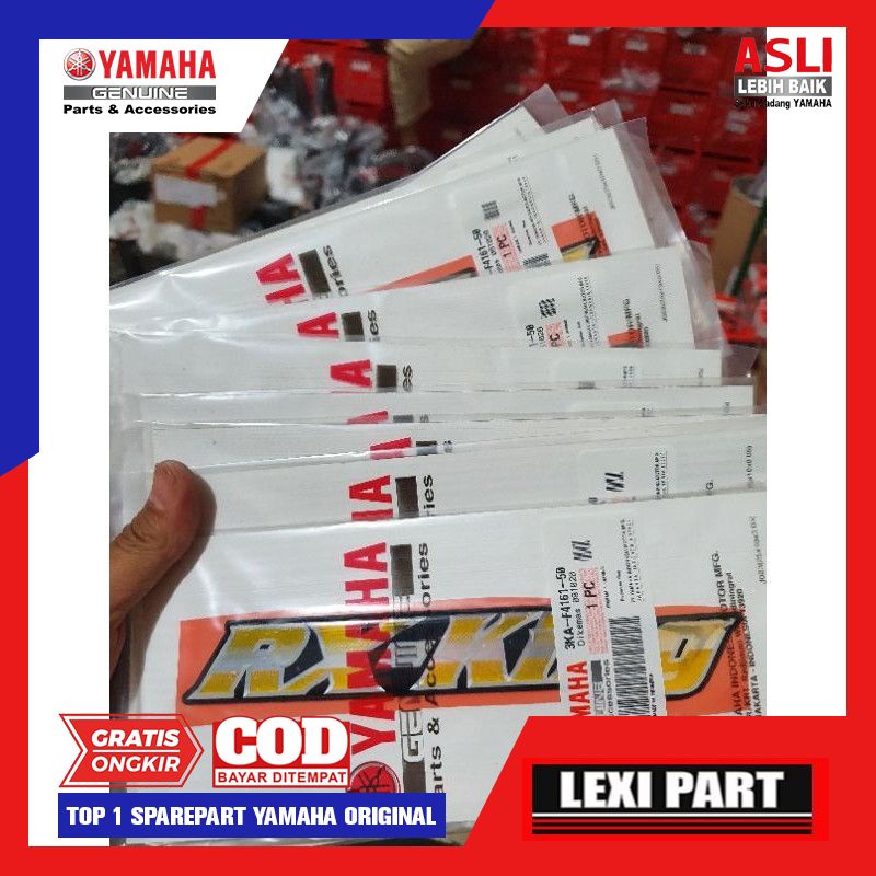 STICKER EMBLEM TUTUP AKI RX KING YAMAHA ORIGINAL 2001 2002 3KA-F4160-50