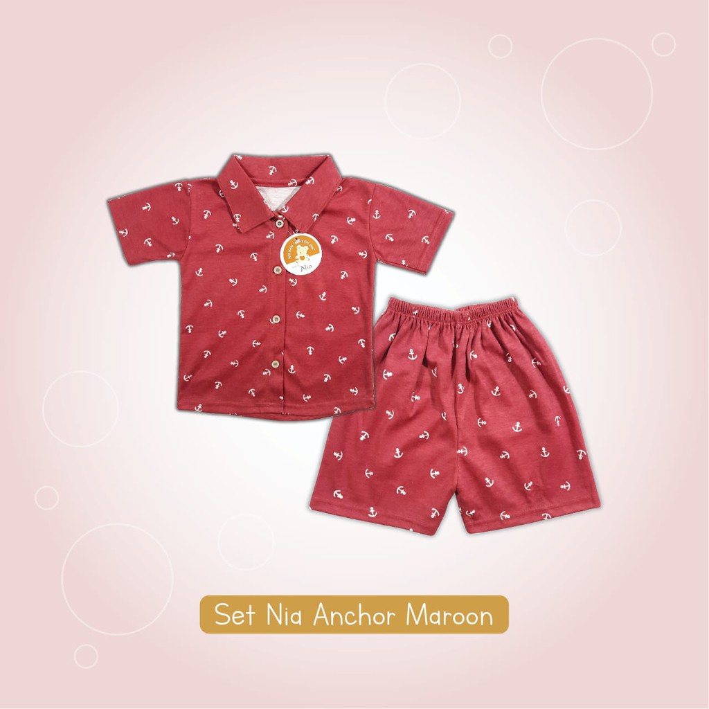 Promo !! SETELAN BABY PENDEK VINATA ANCHOR - BAJU STELAN PENDEK VINATA ANCOR - STELAN BABY VINATA ANCHOR