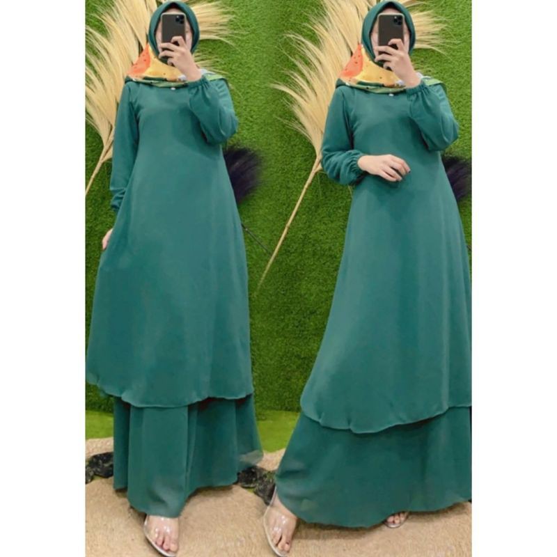 Gamis Malaysia Premium Tangan Karet