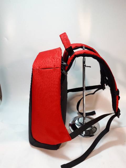 Polofelix Tas Ransel Laptop Merah Nilon Kapasitas Besar