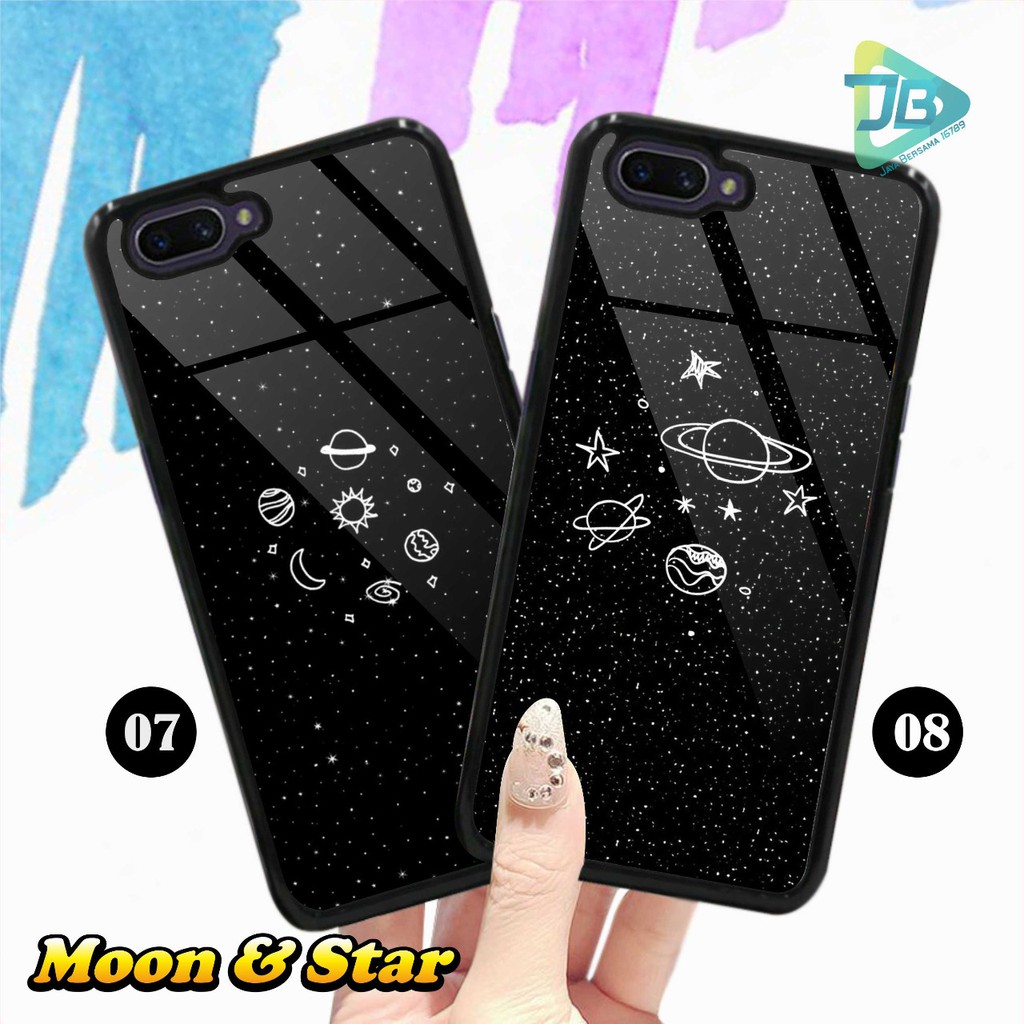 HARDCASE 2D GLOSSY MOON &amp; STAR OPPO VIVO XIAOMI SAMSUNG REALME IPHONE ALL TYPE JB4683