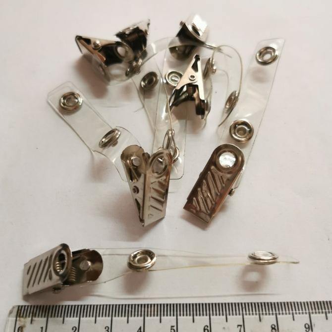 

Jepit Garis Id Card / Jepitan Name Tag Nikel / 100Pcs Terlaris