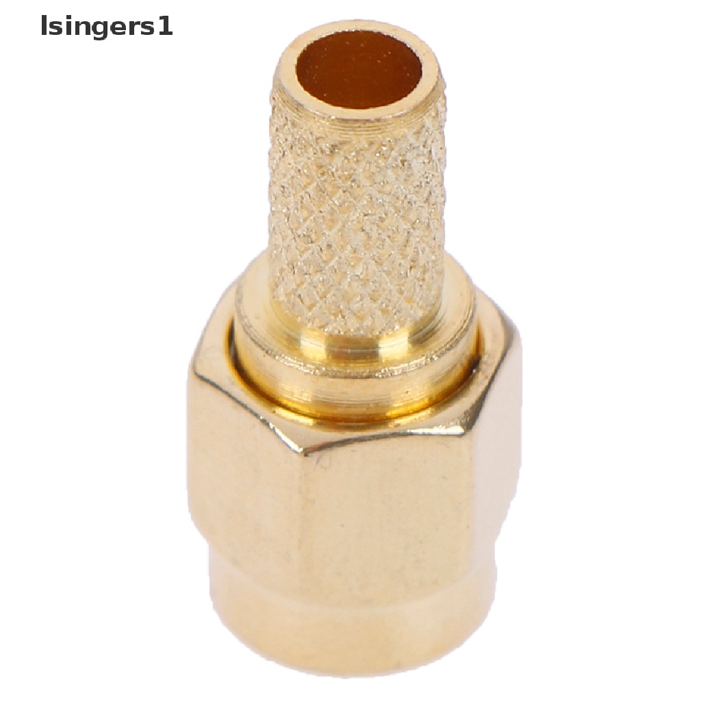 (lsingers1) 5pcs Konektor crimp rf coaxial sma male plug Untuk rg58 rg142 rg400 lmr195