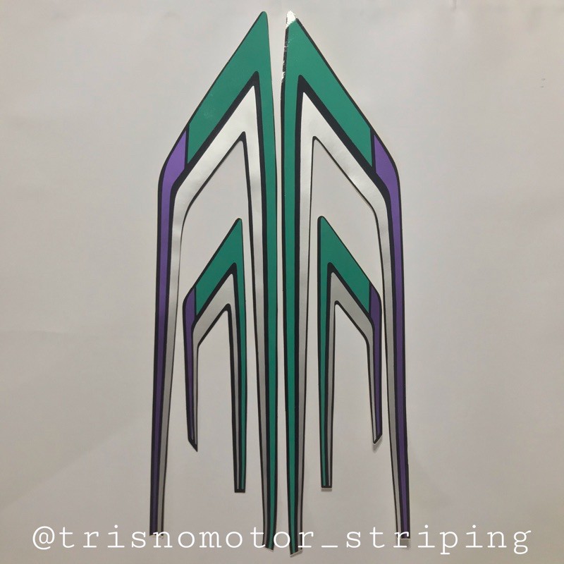 Striping List body Honda GL100 Th.1993 Hijau gl 100