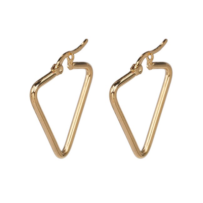 LRC Anting Tusuk Fashion Geometric Triangle Alloy Earrings F3324X