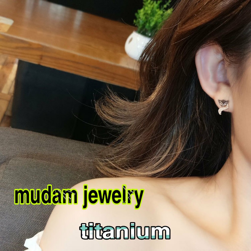 Anting Titanium Fox ( Rubah ) Rose Gold