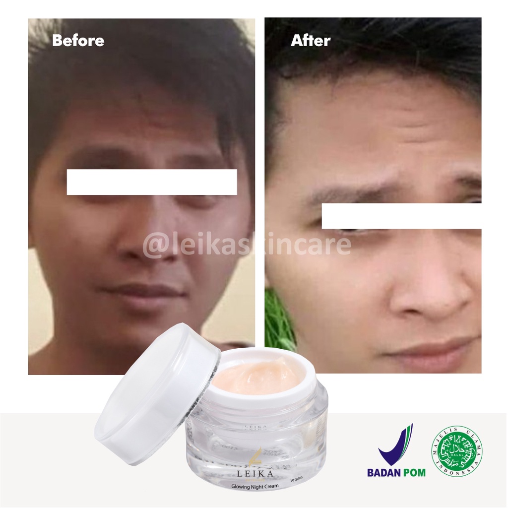 Night Cream Perawatan Pemutih Wajah Pria BPOM Halal Terbaik Cepat dan Aman Night Krim Pemutih kulit 