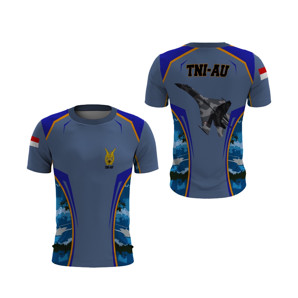 [Riashop] Kaos TNI AU Jatah Kasad | Kaos TNI AU Loreng | Kaos TNI-AU Pendek