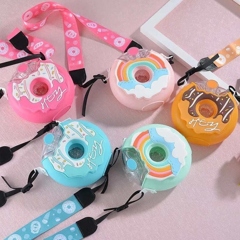 TERLARIS!!! Botol Minum Anak Lucu Bentuk Donat-Botol Minum Anak Donat 3D Lucu Donu