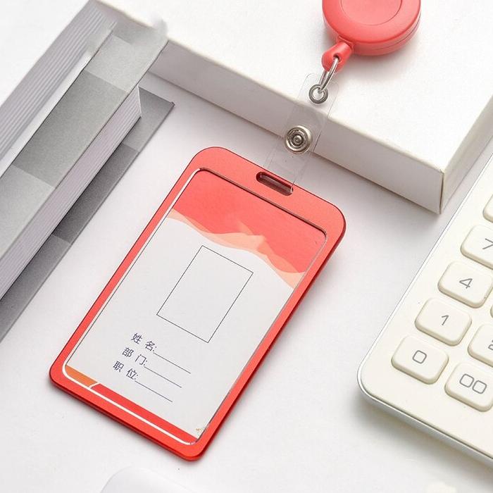 

3.3 BRANDS FESTIVAL Name Tag Yoyo ID Card Holder Kartu Izin Metal Kantong Tarik 2 sisi